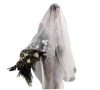 Cathedral Wedding Veil, 118x59in 1 Tier Pearl Wedding Veil with Comb for Festivals, Party, Cocktail, Photography