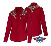 Catherine Fuchsia Red Western Shirt Stars And Stripes Women