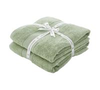 Catherine Lansfield Bathroom Anti-Bacterial Cotton Bath Sheet Pair Sage