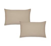 Catherine Lansfield 180TC Easy Iron Percale Fitted Sheet Or Pillowcases Natural