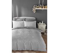 Catherine Lansfield 'a Lot Like Christmas' Reversible Duvet Cover Set In Grey Grey King