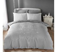 Catherine Lansfield A Lot Like Christmas Reversible King Duvet Cover Set with Pillowcases Grey