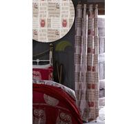 Catherine Lansfield A Wise Old Owl Curtains - Red - 66x72" - Curtains