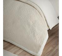 Catherine Lansfield Amelia Jacquard 220x230cm Bedspread Cream