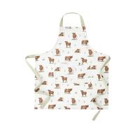 Catherine Lansfield Angus Highland Cow Cotton 70x80cm Kitchen Adult Apron Natural