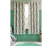 Catherine Lansfield 'Animal Magic' Fully Reversible Eyelet Curtains in Natural | Size: 168 cm width x 183 cm drop Catherine Lansfield Natural 168 cm width x 183 cm drop