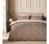 Catherine Lansfield Animal Print So Soft Single Duvet Cover Set Brown