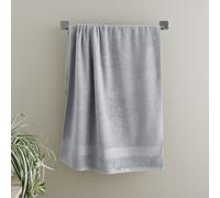 Catherine Lansfield Cotton Bath Sheet - Anti-Bacterial 500 gsm Soft & Absorbent - Silver Grey