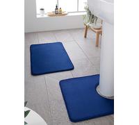 Catherine Lansfield Anti Bacterial Memory Foam 2 Piece Bathroom Set Navy