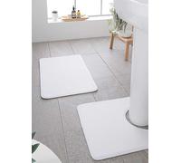 Catherine Lansfield Anti Bacterial Memory Foam 2 Piece Bathroom Set White