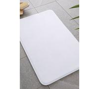 Catherine Lansfield Bathroom Anti-Bacterial Memory Foam Bath Mat White BR/55661/W/BMAT/WH