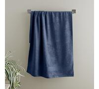Catherine Lansfield Hand Towel Anti Bacterial Cotton Soft & Absorbent Navy Blue