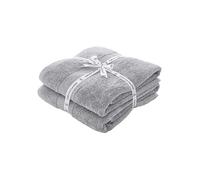 Catherine Lansfield Bath Sheet Pair - Anti-Bacterial 500 gsm Cotton, Soft & Absorbent - Silver Grey