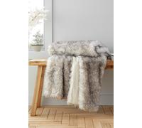 Catherine Lansfield Arctic Fox Cosy Faux Fur, 130x170 cm, Blanket Throw, Grey
