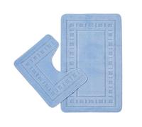 Catherine Lansfield 'Armoni' Bath Mat & Ped Set in Blue Catherine Lansfield Blue