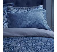 'Art Deco Pearl' Pillowsham Pair Catherine Lansfield Navy One Size