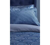 'Art Deco Pearl' Pillowsham Pair Catherine Lansfield Navy One Size