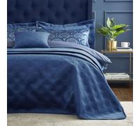 Catherine Lansfield 'Art Deco Pearl' Bedspread in Navy Catherine Lansfield Navy