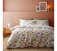 Catherine Lansfield Autumn Pumpkins Reversible King Duvet Cover Set with Pillowcases Orange