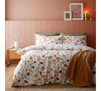 Catherine Lansfield Autumn Pumpkins Reversible Double Duvet Cover Set with Pill