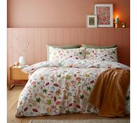 Catherine Lansfield Autumn Pumpkins Reversible Double Duvet Cover Set with Pillowcases, Orange