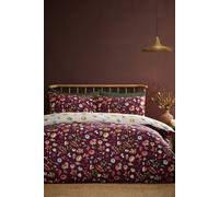 'Autumn Pumpkins' Reversible Duvet Cover Set Catherine Lansfield Plum Double