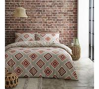 Catherine Lansfield Aztec Easy Care Single Duvet Set Spice