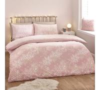 Catherine Lansfield Baby It's Cold Outside Reversible Double Duvet Cover Set with Pillowcases Pink