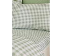 Catherine Lansfield 'Bamford Gingham Check' Fitted Sheet in Green | Size: King Catherine Lansfield Green King