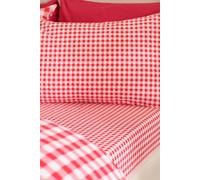 Catherine Lansfield Bamford Gingham Check Single Fitted Sheet Red