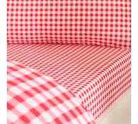 Catherine Lansfield Bamford Gingham Check Fitted Sheet Red - Double - Red
