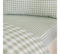 Catherine Lansfield Bamford Gingham Check Single Fitted Sheet Green