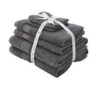 Catherine Lansfield - 6-Piece Cotton Towel Bale - Anti-Bacterial, One Size - Charcoal