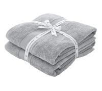 Catherine Lansfield Bathroom Anti Bacterial 500 gsm Soft & Absorbent Cotton Bath Sheet Pair Silver Grey