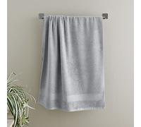 Catherine Lansfield Bathroom Anti Bacterial 500 gsm Soft & Absorbent Cotton Hand Towel Silver Grey