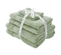Catherine Lansfield Bathroom Anti-Bacterial Cotton 6 Piece Bale Sage,TW/55660/W/BALE6/SA
