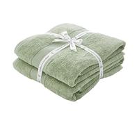 Catherine Lansfield Bathroom Anti-Bacterial Cotton Bath Sheet Pair Sage