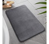 Catherine Lansfield Bathroom Anti-Bacterial Memory Foam Bath Mat Charcoal, BR/55661/W/BMAT/CHC