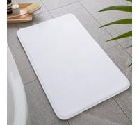 Catherine Lansfield Bathroom Anti-Bacterial Memory Foam Bath Mat White BR/55661/W/BMAT/WH