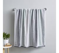 Catherine Lansfield Bathroom Kelso Stripe 450 gsm Soft & Absorbent Cotton Bath Towel Green