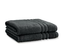 Catherine Lansfield Bath Sheet Pair Zero Twist Cotton Charcoal 100x140cm