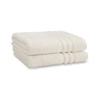Catherine Lansfield Zero Twist Cotton 90x140cm Bath Sheet Pair Cream