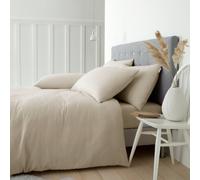 Catherine Lansfield Bedding Brushed Cotton Duvet Cover Set With Pillowcases Cream