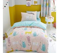 Catherine Lansfield Bedding Cute Cats Double Duvet Cover Set with Pillowcases Pink