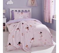 Catherine Lansfield Bedding Dancing Fairies Reversible Duvet Cover Set With Pillowcase Pink