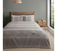 Catherine Lansfield Bedding Denim Duvet Cover Set With Pillowcases Grey