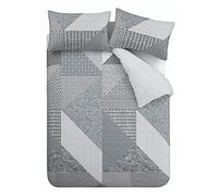 Catherine Lansfield Larsson Geo Duvet Cover Set Grey