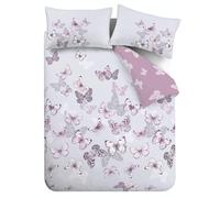 Catherine Lansfield Bedding Scatter Butterfly King Duvet Cover Set with Pil