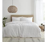 Catherine Lansfield White Seersucker Duvet Cover Set