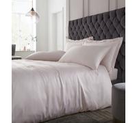 Catherine Lansfield Duvet Set Silky Soft Satin Super King Blush